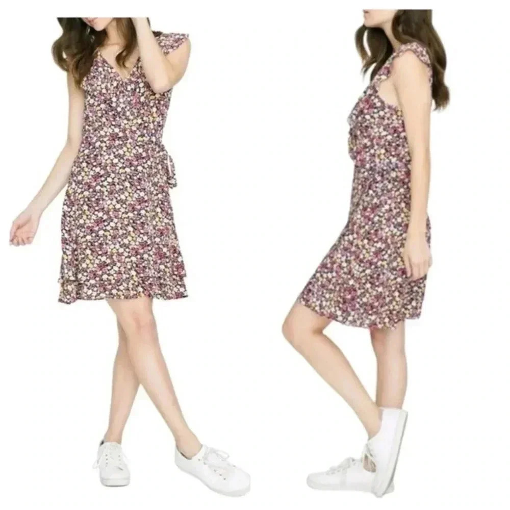 SANCTUARY | Woman’s Johanna Dainty Floral Sleeveless Wrap Dress Size L